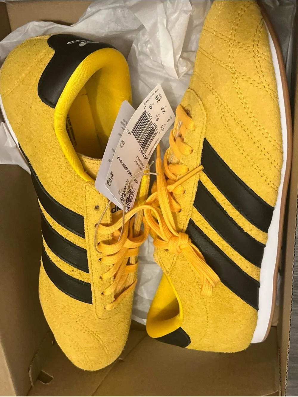 Adidas Taekwondo Lace W Women's Yellow Sneakers Suede Shoes